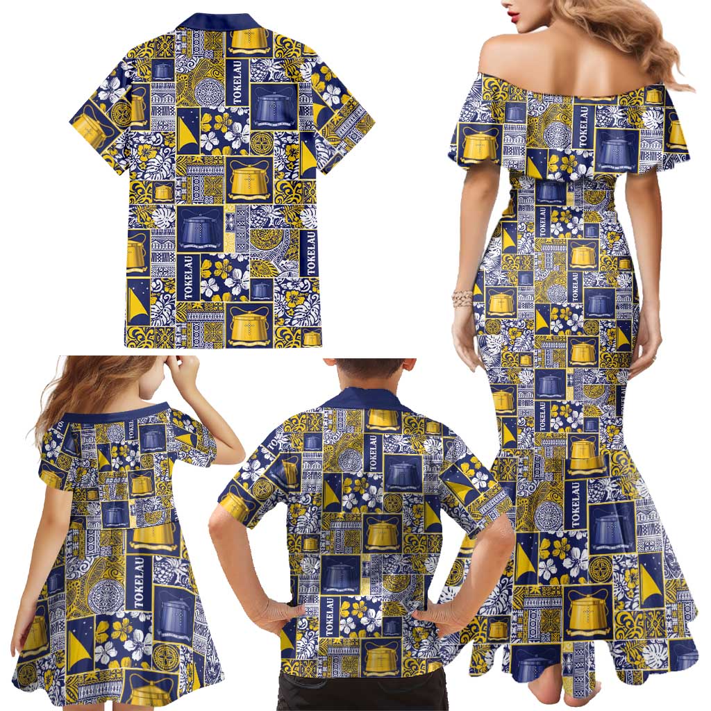 Tokelau Manuia te Kilihimahi Family Matching Mermaid Dress and Hawaiian Shirt Pacific Patchwork Xmas Vibes LT9 - Polynesian Pride