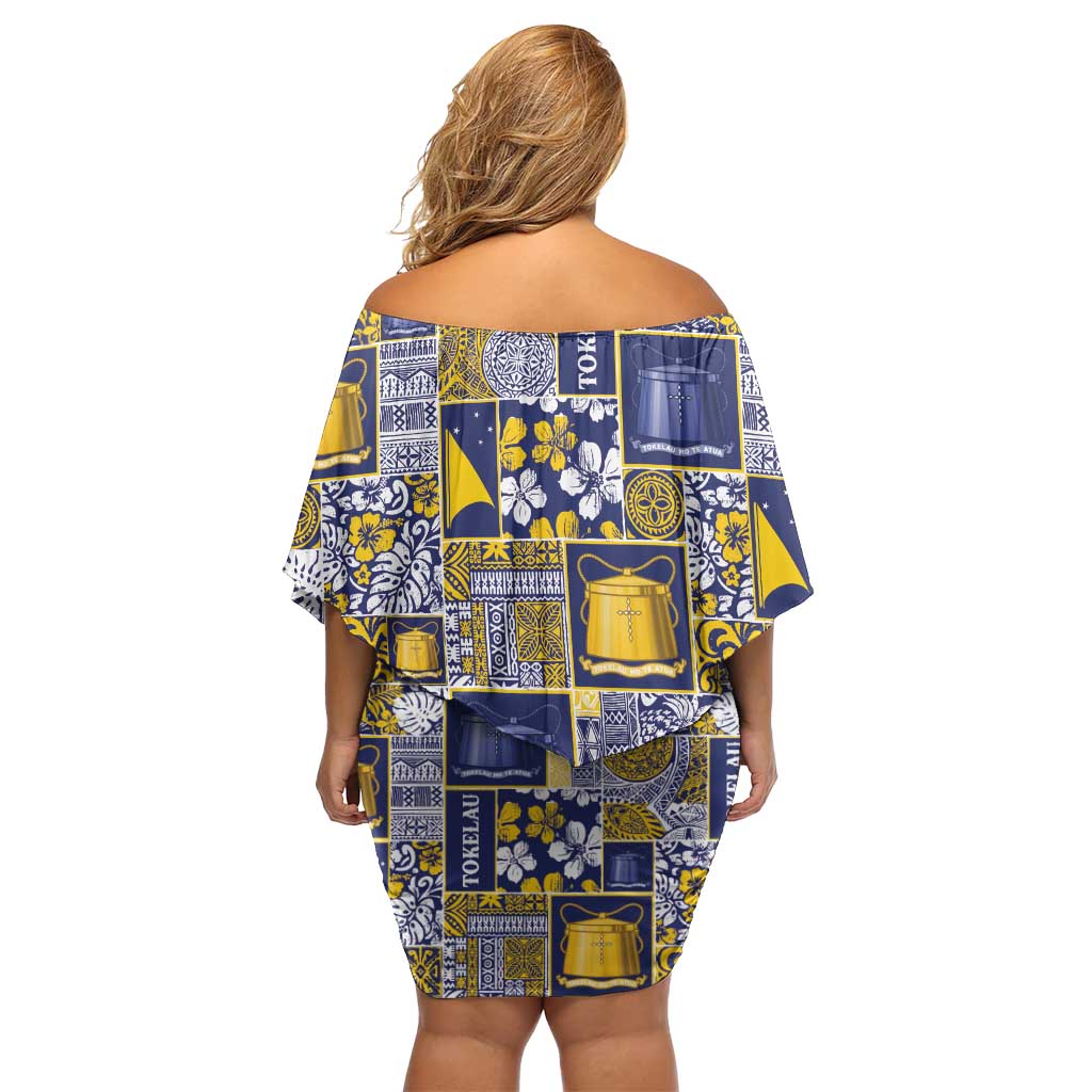 Tokelau Manuia te Kilihimahi Family Matching Off Shoulder Short Dress and Hawaiian Shirt Pacific Patchwork Xmas Vibes LT9 - Polynesian Pride