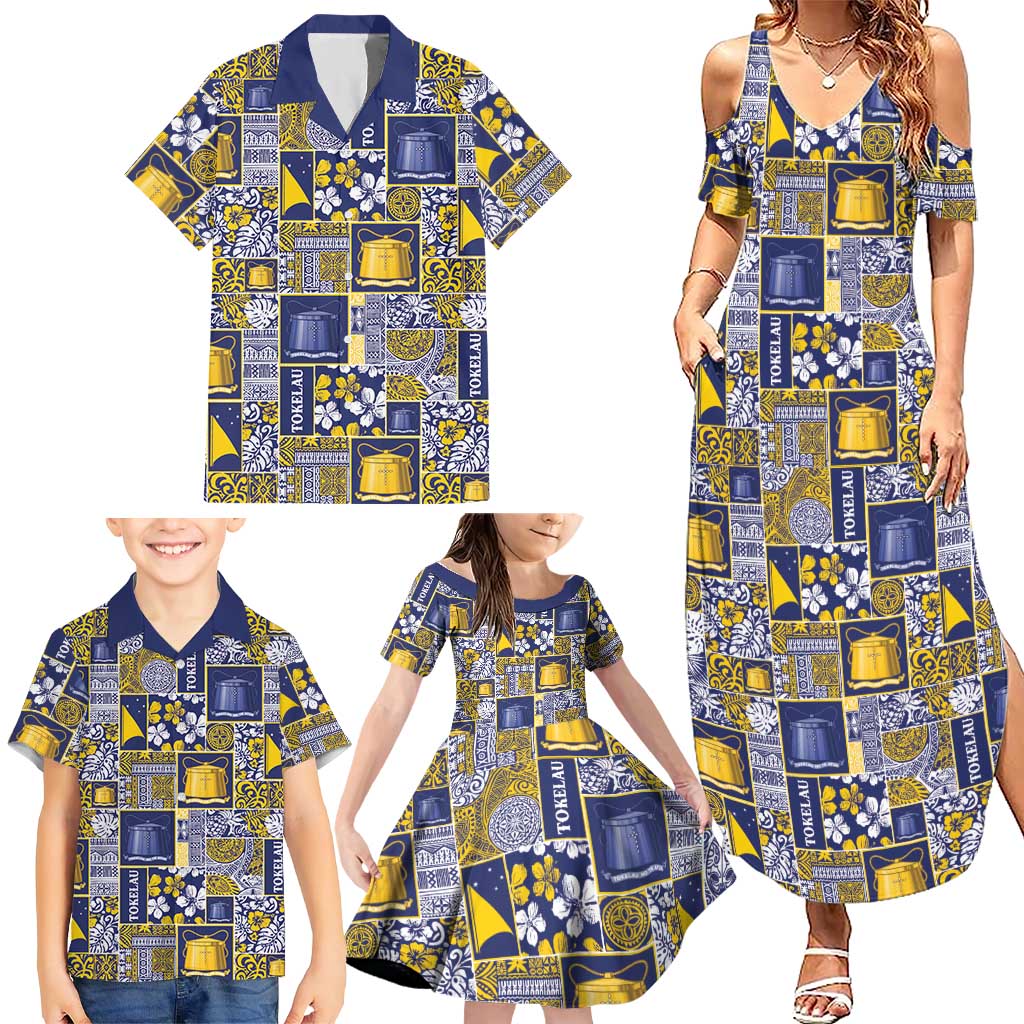 Tokelau Manuia te Kilihimahi Family Matching Summer Maxi Dress and Hawaiian Shirt Pacific Patchwork Xmas Vibes LT9 - Polynesian Pride