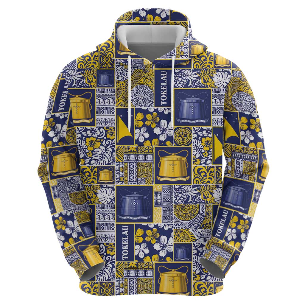 Tokelau Manuia te Kilihimahi Hoodie Pacific Patchwork Xmas Vibes - Polynesian Pride