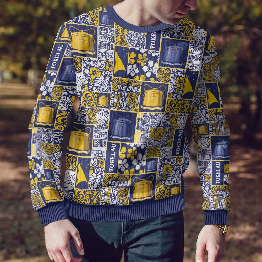 Tokelau Manuia te Kilihimahi Ugly Christmas Sweater Pacific Patchwork Xmas Vibes - Polynesian Pride