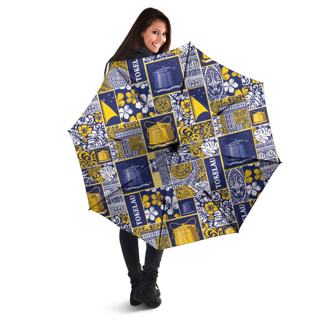 Tokelau Manuia te Kilihimahi Umbrella Pacific Patchwork Xmas Vibes - Polynesian Pride
