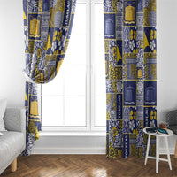 Tokelau Manuia te Kilihimahi Window Curtain Pacific Patchwork Xmas Vibes - Polynesian Pride