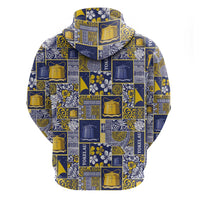 Tokelau Manuia te Kilihimahi Zip Hoodie Pacific Patchwork Xmas Vibes - Polynesian Pride