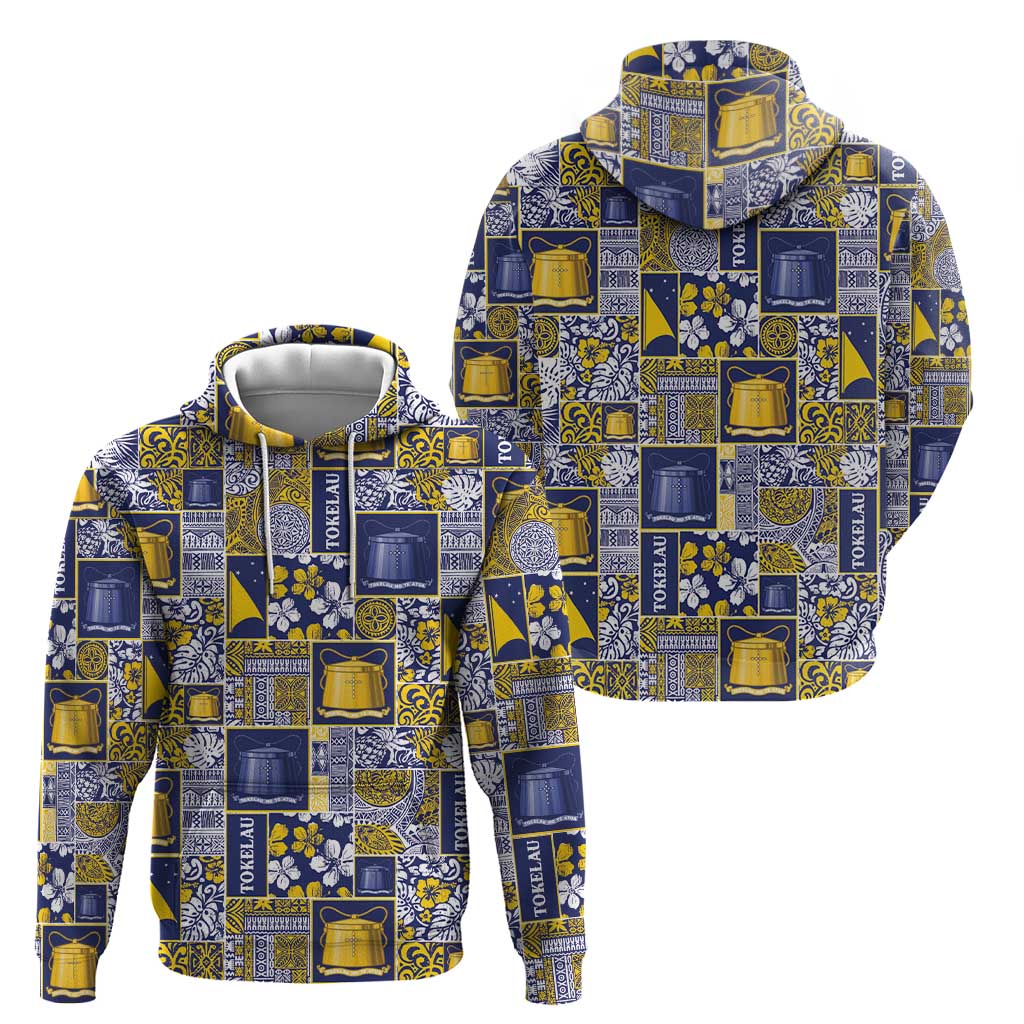 Tokelau Manuia te Kilihimahi Zip Hoodie Pacific Patchwork Xmas Vibes - Polynesian Pride
