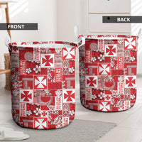 Wallis Et Futuna Kilisimasi Fiefia Laundry Basket Pacific Patchwork Xmas Vibes - Polynesian Pride