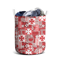Wallis Et Futuna Kilisimasi Fiefia Laundry Basket Pacific Patchwork Xmas Vibes - Polynesian Pride
