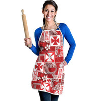 Wallis Et Futuna Kilisimasi Fiefia Apron Pacific Patchwork Xmas Vibes - Polynesian Pride