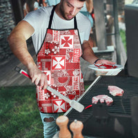 Wallis Et Futuna Kilisimasi Fiefia Apron Pacific Patchwork Xmas Vibes - Polynesian Pride