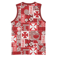 Wallis Et Futuna Kilisimasi Fiefia Basketball Jersey Pacific Patchwork Xmas Vibes - Polynesian Pride
