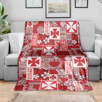 Wallis Et Futuna Kilisimasi Fiefia Blanket Pacific Patchwork Xmas Vibes - Polynesian Pride
