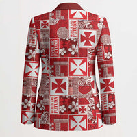 Wallis Et Futuna Kilisimasi Fiefia Blazer Pacific Patchwork Xmas Vibes - Polynesian Pride