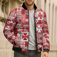 Wallis Et Futuna Kilisimasi Fiefia Bomber Puffer Jacket Pacific Patchwork Xmas Vibes - Polynesian Pride