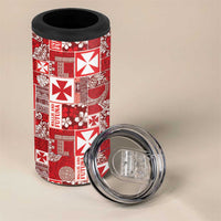 Wallis Et Futuna Kilisimasi Fiefia 4 in 1 Can Cooler Tumbler Pacific Patchwork Xmas Vibes - Polynesian Pride