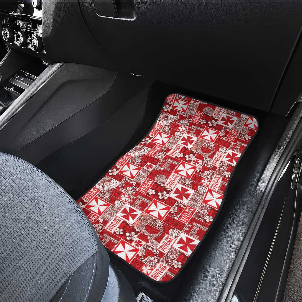 Wallis Et Futuna Kilisimasi Fiefia Car Mats Pacific Patchwork Xmas Vibes - Polynesian Pride