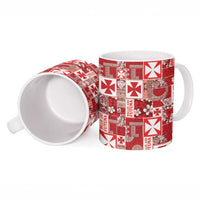 Wallis Et Futuna Kilisimasi Fiefia Ceramic Mug Pacific Patchwork Xmas Vibes - Polynesian Pride