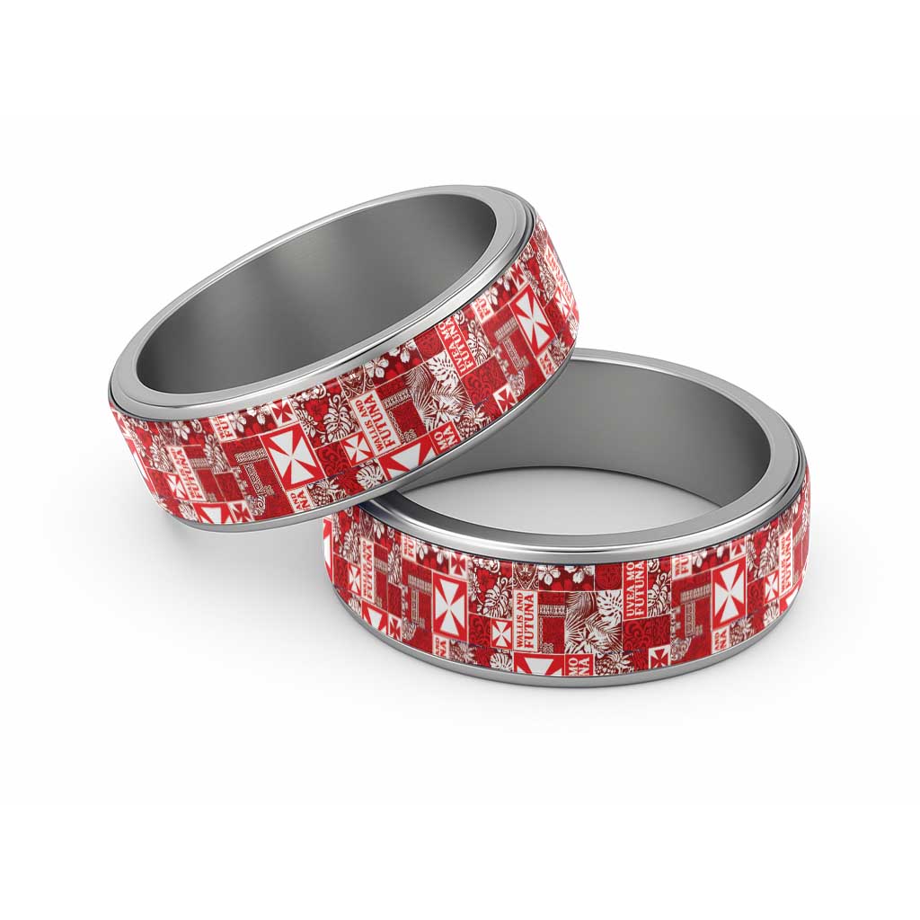 Wallis Et Futuna Kilisimasi Fiefia Classic Ring Pacific Patchwork Xmas Vibes - Polynesian Pride
