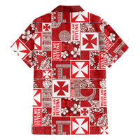 Wallis Et Futuna Kilisimasi Fiefia Family Matching Off The Shoulder Long Sleeve Dress and Hawaiian Shirt Pacific Patchwork Xmas Vibes LT9 - Polynesian Pride