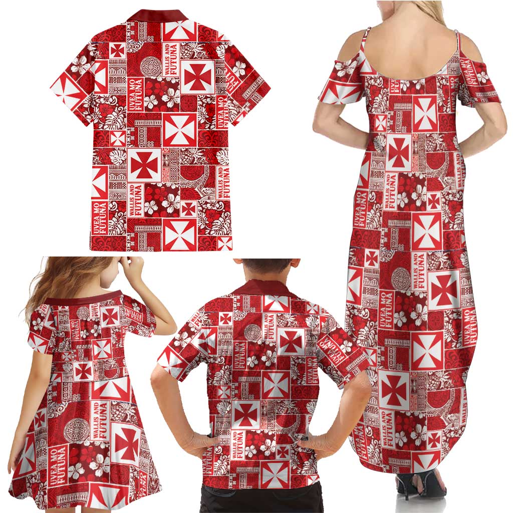 Wallis Et Futuna Kilisimasi Fiefia Family Matching Summer Maxi Dress and Hawaiian Shirt Pacific Patchwork Xmas Vibes LT9 - Polynesian Pride