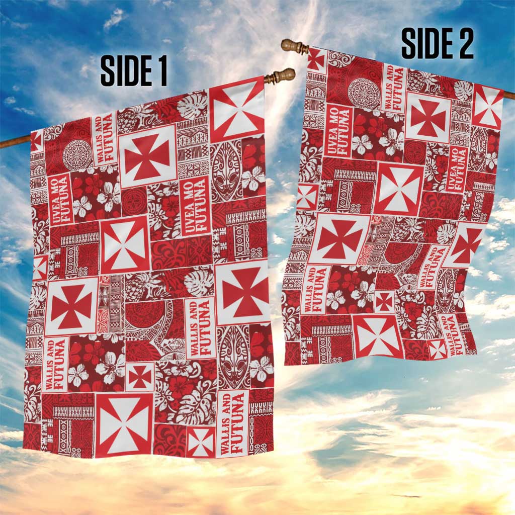Wallis Et Futuna Kilisimasi Fiefia Garden Flag Pacific Patchwork Xmas Vibes - Polynesian Pride