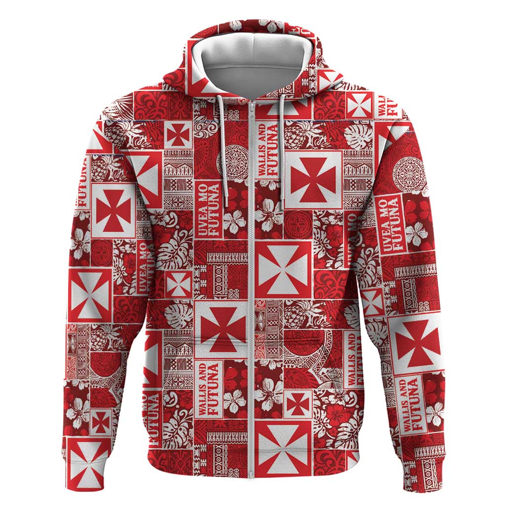 Wallis Et Futuna Kilisimasi Fiefia Hoodie Pacific Patchwork Xmas Vibes - Polynesian Pride