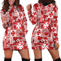 Wallis Et Futuna Kilisimasi Fiefia Hoodie Dress Pacific Patchwork Xmas Vibes - Polynesian Pride