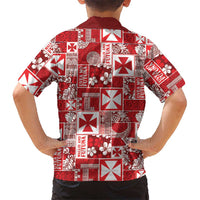 Wallis Et Futuna Kilisimasi Fiefia Kid Hawaiian Shirt Pacific Patchwork Xmas Vibes - Polynesian Pride