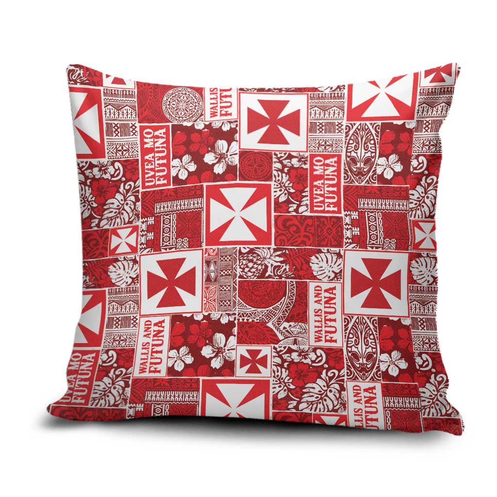 Wallis Et Futuna Kilisimasi Fiefia Pillow Cover Pacific Patchwork Xmas Vibes - Polynesian Pride