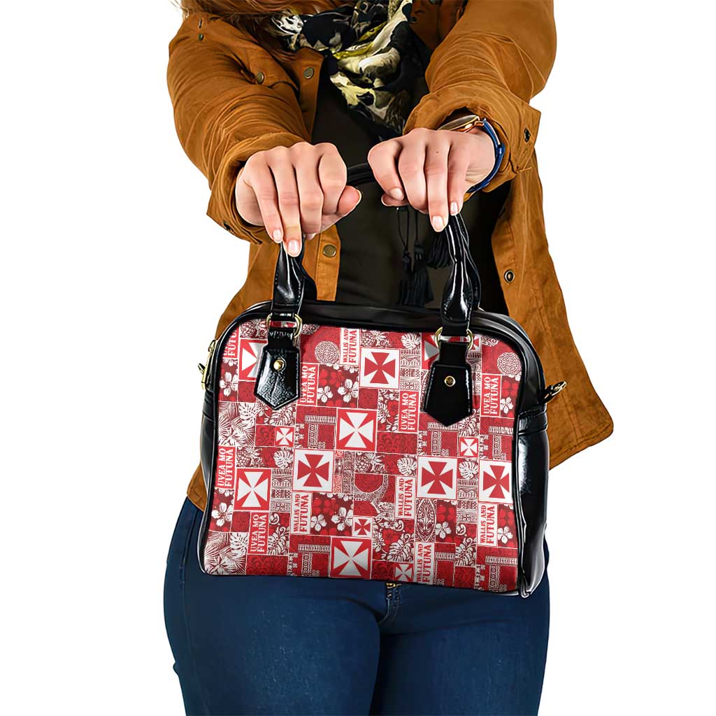 Wallis Et Futuna Kilisimasi Fiefia Shoulder Handbag Pacific Patchwork Xmas Vibes - Polynesian Pride