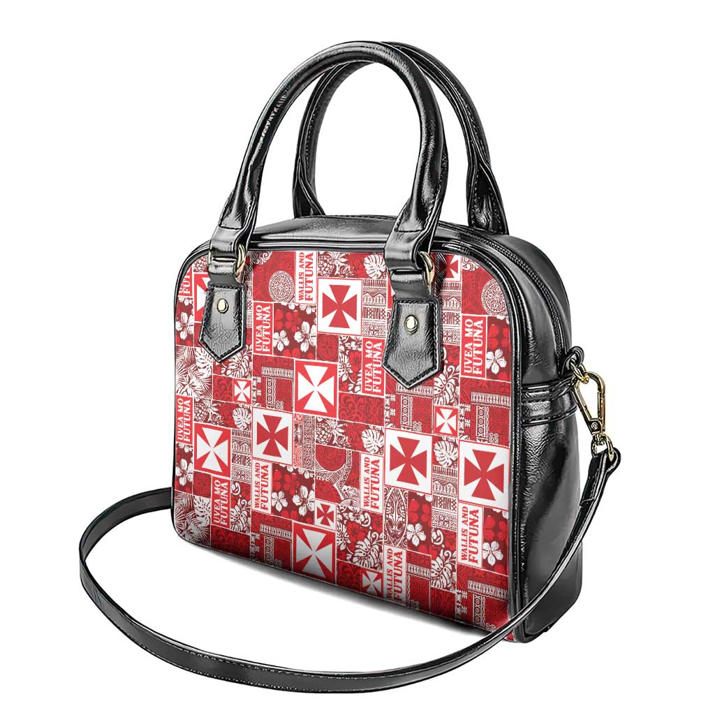 Wallis Et Futuna Kilisimasi Fiefia Shoulder Handbag Pacific Patchwork Xmas Vibes - Polynesian Pride