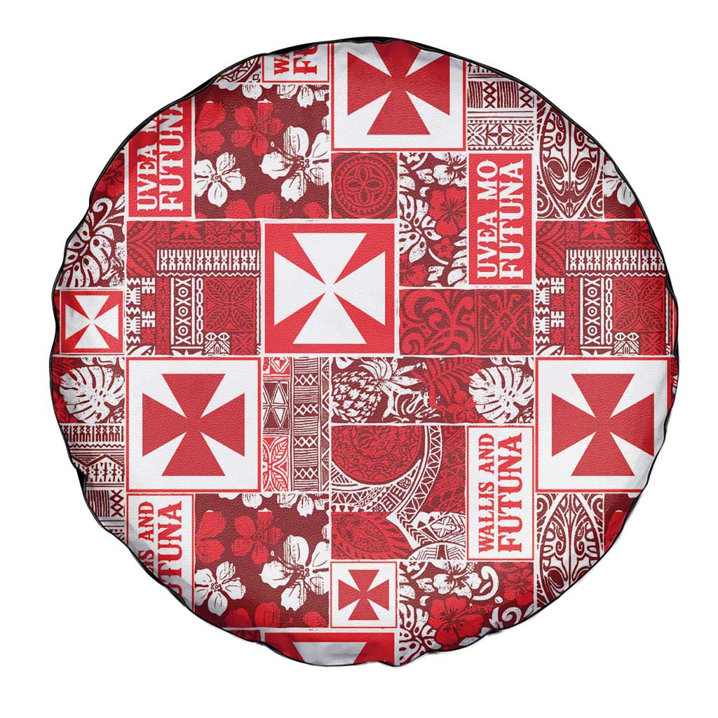 Wallis Et Futuna Kilisimasi Fiefia Spare Tire Cover Pacific Patchwork Xmas Vibes - Polynesian Pride