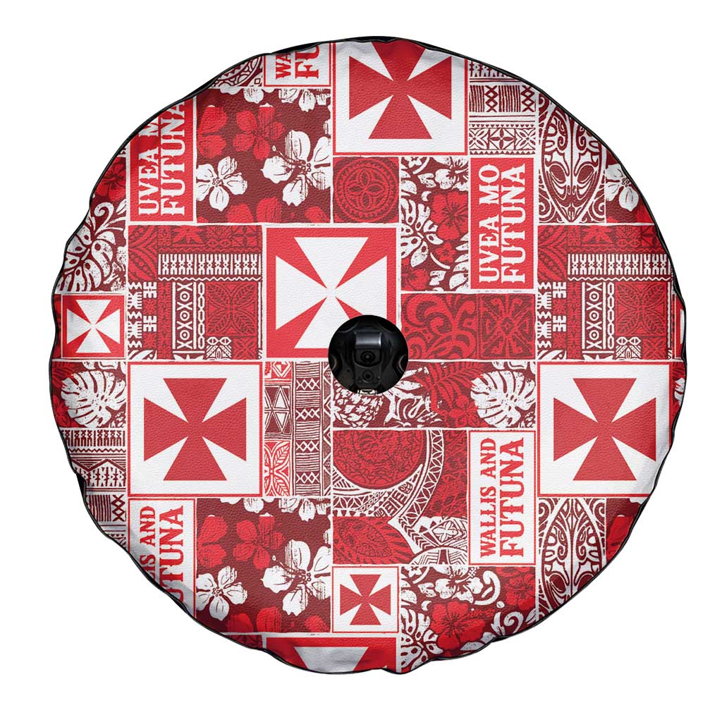 Wallis Et Futuna Kilisimasi Fiefia Spare Tire Cover Pacific Patchwork Xmas Vibes - Polynesian Pride