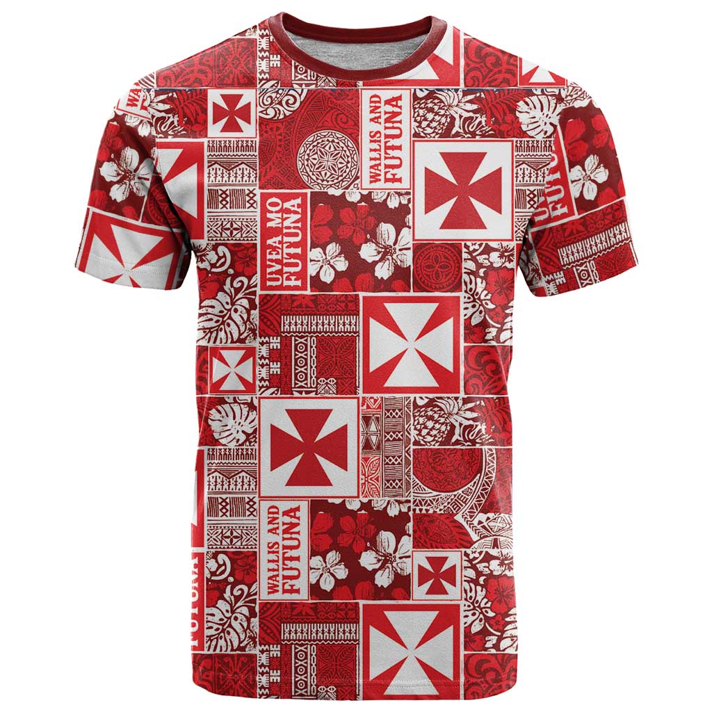 Wallis Et Futuna Kilisimasi Fiefia T Shirt Pacific Patchwork Xmas Vibes - Polynesian Pride