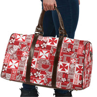 Wallis Et Futuna Kilisimasi Fiefia Travel Bag Pacific Patchwork Xmas Vibes - Polynesian Pride