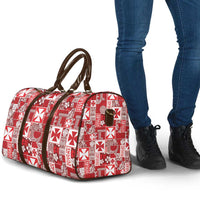 Wallis Et Futuna Kilisimasi Fiefia Travel Bag Pacific Patchwork Xmas Vibes - Polynesian Pride