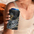 Polynesian Tribal Tattoo 4 in 1 Can Cooler Tumbler Dark Marble Pattern