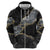 Polynesian Tribal Tattoo Hoodie Dark Marble Pattern