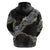 Polynesian Tribal Tattoo Zip Hoodie Dark Marble Pattern