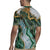Polynesian Tribal Tattoo Rugby Jersey Green Marble Pattern