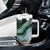 Polynesian Tribal Tattoo Tumbler With Handle Green Marble Pattern
