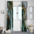 Polynesian Tribal Tattoo Window Curtain Green Marble Pattern