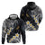 Polynesian Tribal Tattoo Hoodie Plumeria Black Gold Marble Pattern