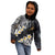 Polynesian Tribal Tattoo Kid Hoodie Plumeria Black Gold Marble Pattern