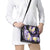 Polynesian Tribal Tattoo Shoulder Handbag Plumeria Purple Marble Pattern