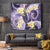 Polynesian Tribal Tattoo Tapestry Plumeria Purple Marble Pattern