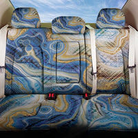 Polynesian Tribal Tattoo Back Car Seat Cover Swirling Ocean Marble Pattern