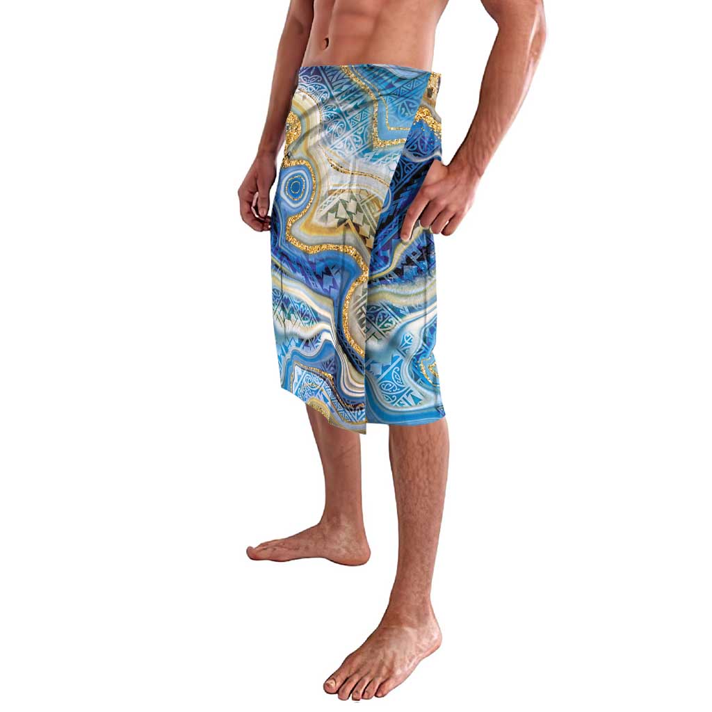 Polynesian Tribal Tattoo Lavalava Swirling Ocean Marble Pattern LT9 - Polynesian Pride