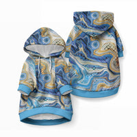 Polynesian Tribal Tattoo Pet Hoodie Swirling Ocean Marble Pattern LT9 Pullover Ocean - Polynesian Pride