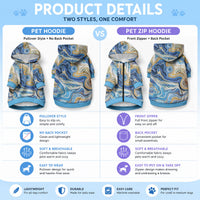Polynesian Tribal Tattoo Pet Hoodie Swirling Ocean Marble Pattern LT9 - Polynesian Pride