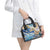 Polynesian Tribal Tattoo Shoulder Handbag Swirling Ocean Marble Pattern
